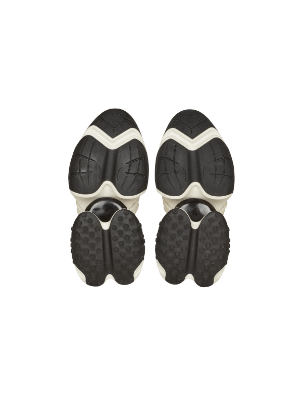 Balmain Paris Baskets Basses Unicorn En Néoprène Et Cuir Noir - Homme