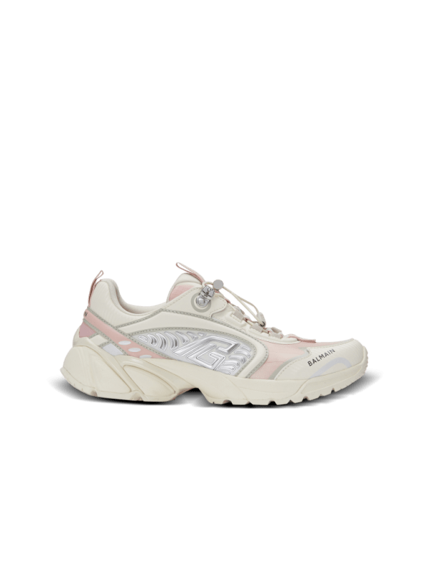 balmain paris Baskets Cosmic Dust en matières techniques beige - Femme