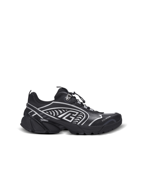 balmain paris Baskets Cosmic Dust en matières techniques noir - Femme