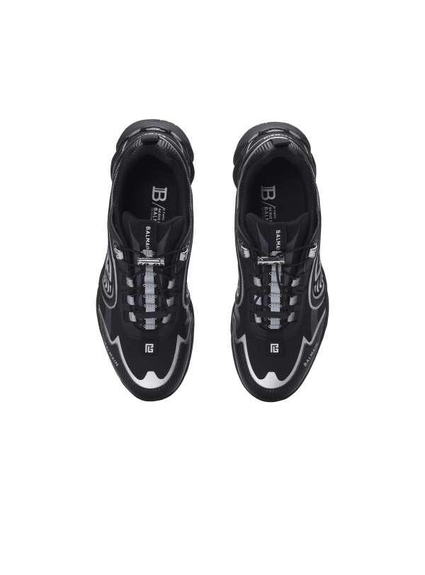 Balmain Paris Baskets Cosmic Dust En Matières Techniques Noir - Homme