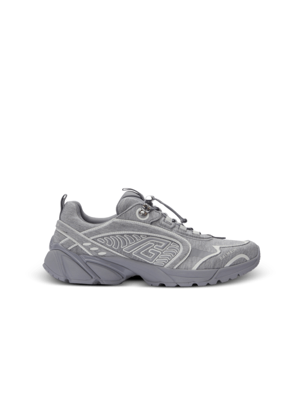 balmain paris Baskets Cosmic Dust en molleton gris - Homme balmain paris Baskets Cosmic Dust en molleton gris - Homme