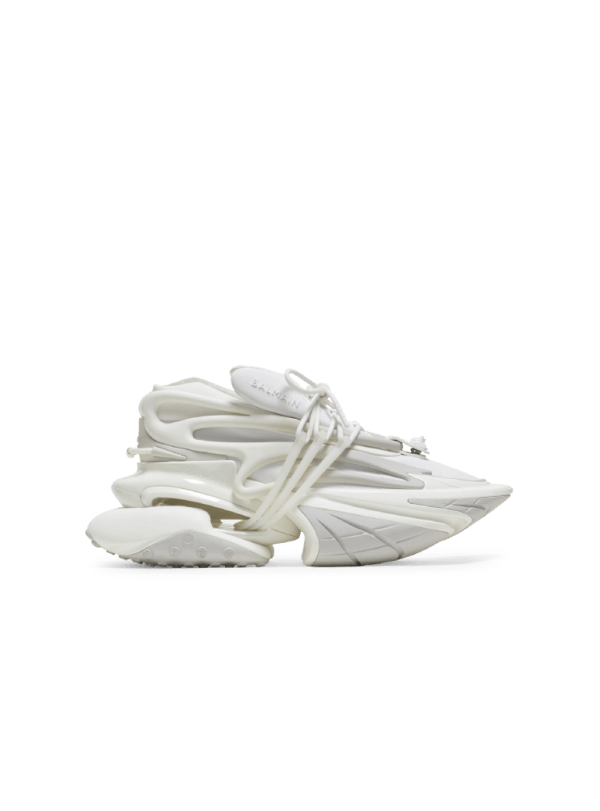 balmain paris Baskets Unicorn en néoprène et cuir blanc - Femme balmain paris Baskets Unicorn en néoprène et cuir blanc - Femme