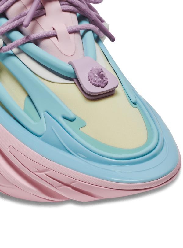 Balmain Paris Baskets Unicorn En Néoprène Et Cuir Multicolore - Femme