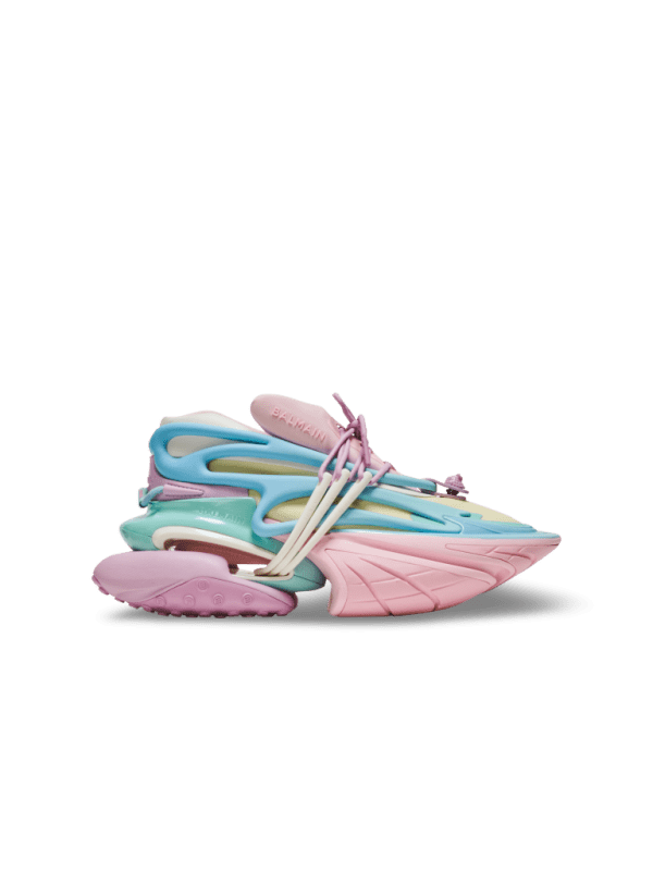 balmain paris Baskets Unicorn en néoprène et cuir multicolore - Femme