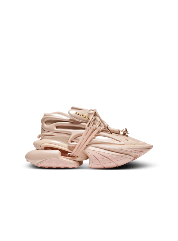 balmain paris Baskets Unicorn Low en matières techniques irisées rose - Femme