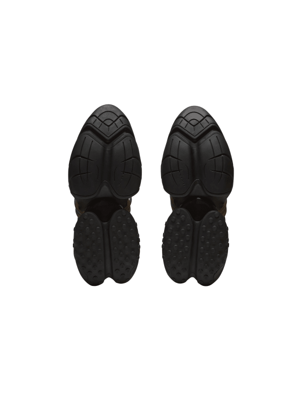 Balmain Paris Baskets Unicorn Low En Néoprène Et Cuir De Veau Noir - Homme