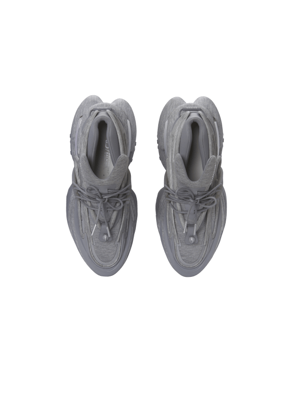 Balmain Paris Baskets Unicorn Low Imprimées Molleton Blanc - Homme