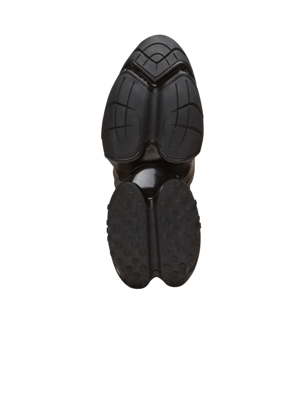 Balmain Paris Baskets Unicorn Main Lab En Cuir Verni Noir - Homme