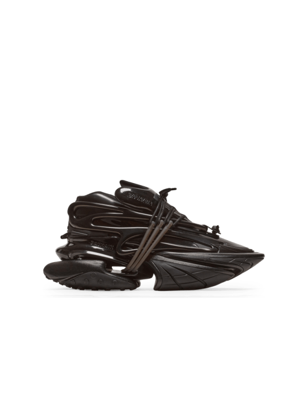 balmain paris Baskets Unicorn Main Lab en cuir verni noir - Homme balmain paris Baskets Unicorn Main Lab en cuir verni noir - Homme