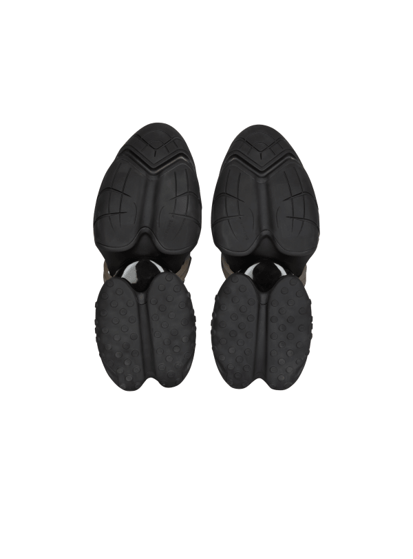 Balmain Paris Baskets Unicorn Wave En Néoprène Et Cuir De Veau Noir - Homme