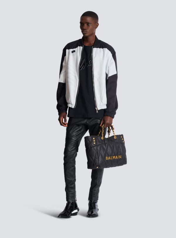 Balmain Paris Bomber Avec Imprimé T-shirt Noir - Homme
