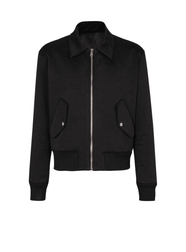balmain paris Bomber en coton à logo Balmain Vintage noir - Homme