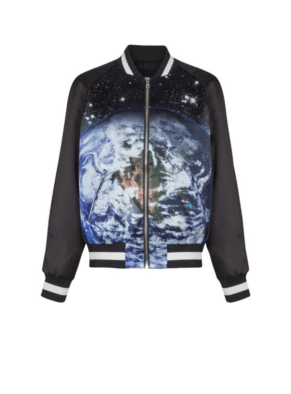 balmain paris Bomber imprimé motif Earth and stars noir - Homme
