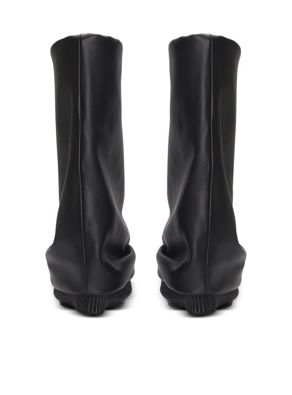 Balmain Paris Bottes Trousers En Cuir De Veau Noir - Femme