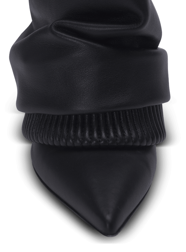 Balmain Paris Bottes Trousers En Cuir De Veau Noir - Femme