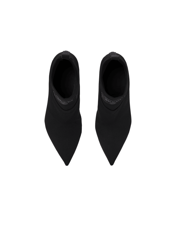 Balmain Paris Bottines Crewneck En Maille Noir - Femme