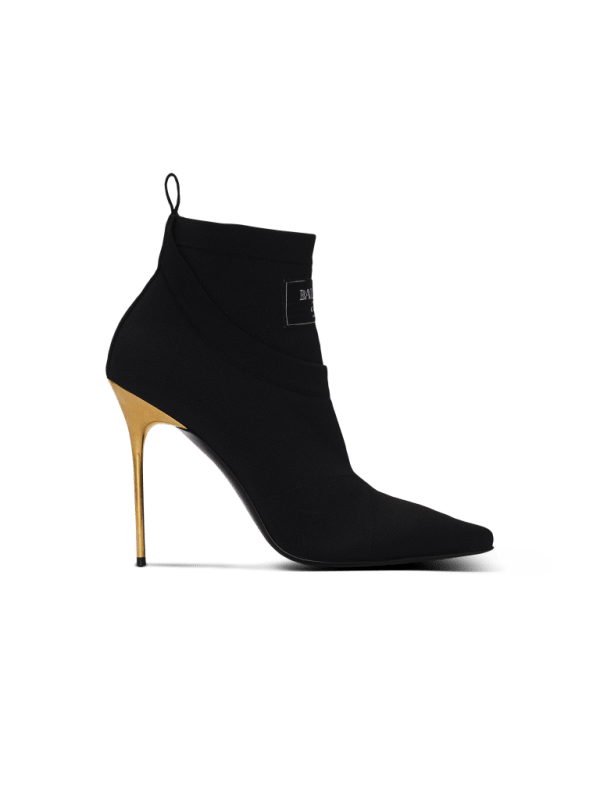 balmain paris Bottines Crewneck en maille noir - Femme