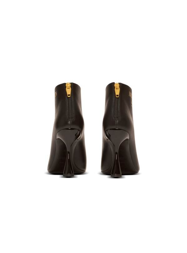 Balmain Paris Bottines Eden En Cuir De Veau Noir - Femme
