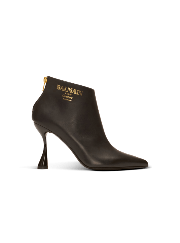 balmain paris Bottines Eden en cuir de veau noir - Femme