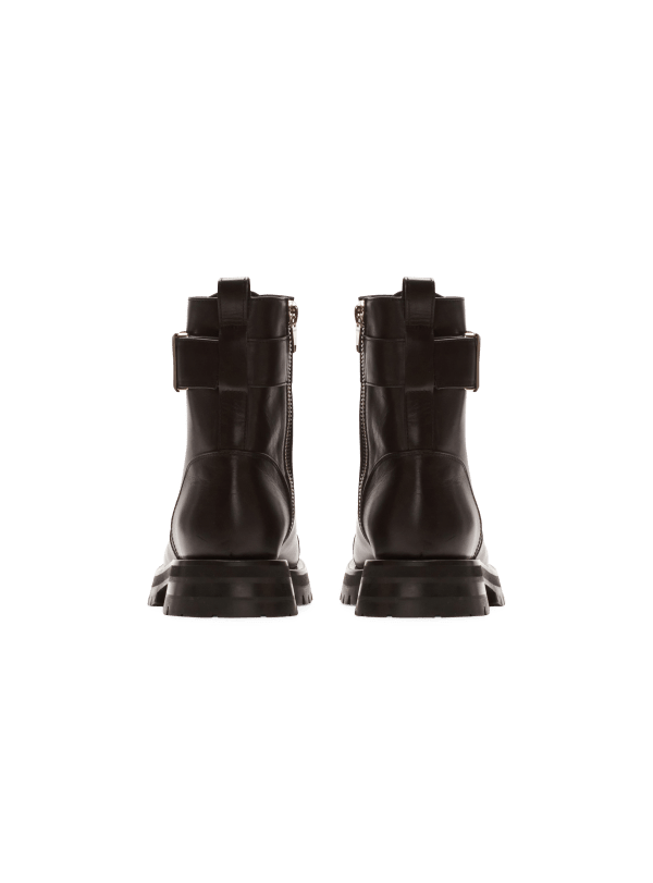 Balmain Paris Bottines Rangers Charlie En Cuir Noir - Homme