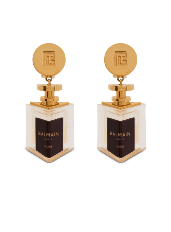 balmain paris Boucles d’oreilles Parfum en laiton or - Femme