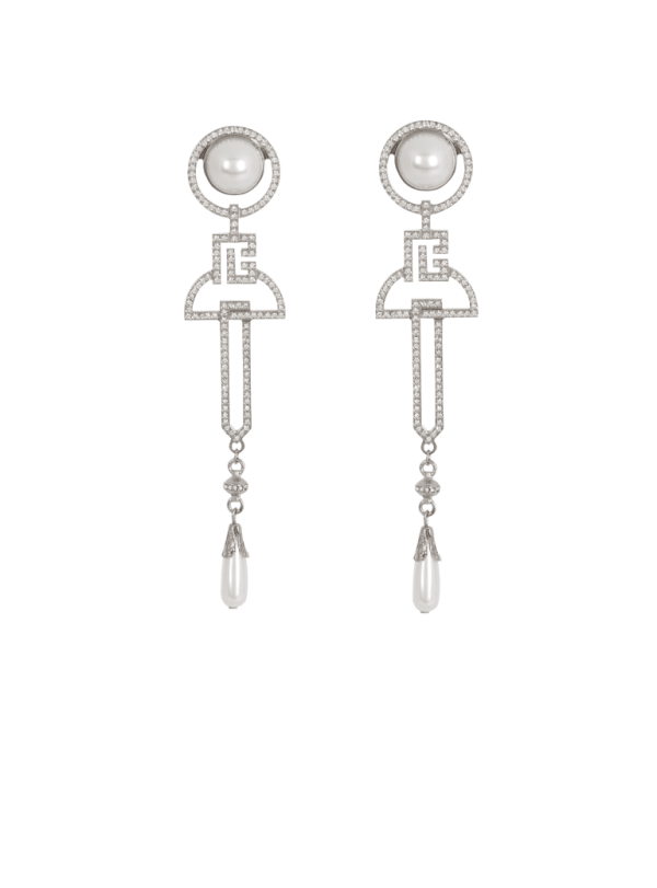 balmain paris Boucles d’oreilles pendantes Art Déco argent - Femme