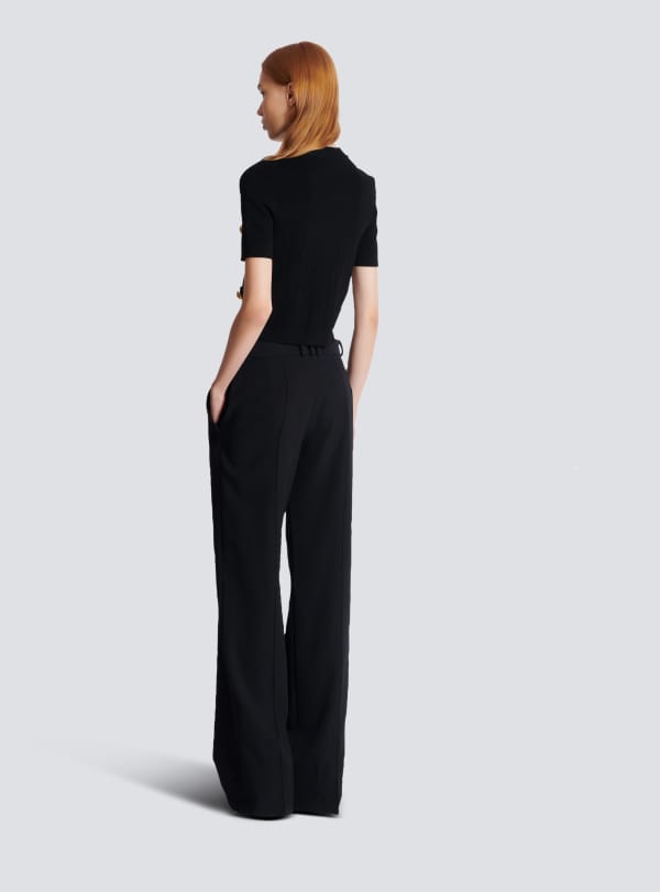 Balmain Paris Cardigan En Maille 4 Poches Noir - Femme