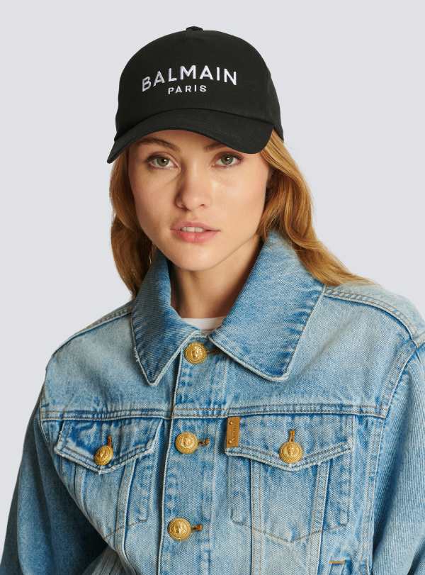 Balmain Paris Casquette Balmain Paris Brodée Noir - Femme