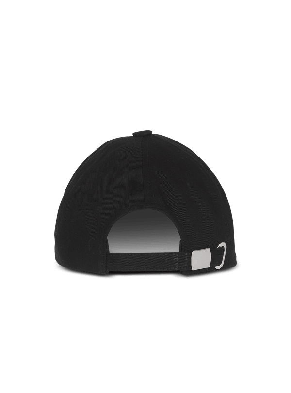 Balmain Paris Casquette En Coton Avec Broderie Balmain Paris Noir - Homme