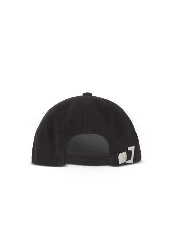 Balmain Paris Casquette En Coton Avec Broderie Balmain Signature Noir - Homme