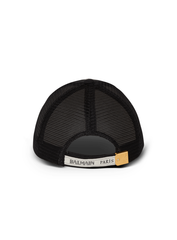 Balmain Paris Casquette En Coton Avec Motif Ruban Balmain Noir - Femme