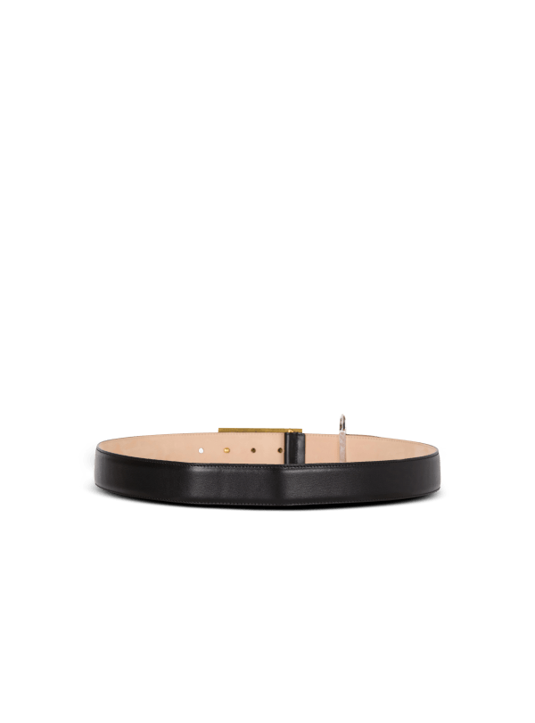 Balmain Paris Ceinture En Cuir Avec épingle à Nourrice Noir - Homme