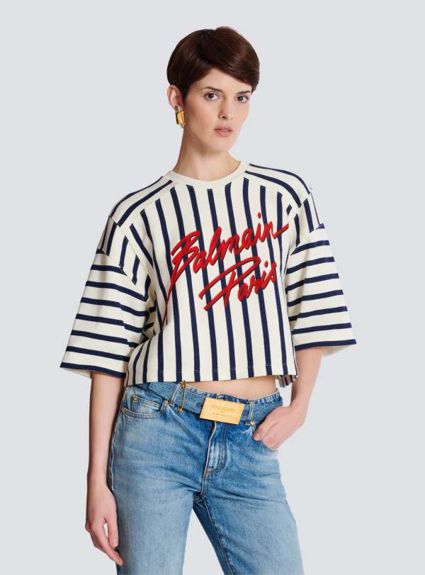 Balmain Paris Ceinture En Denim Avec épingle à Nourrice Bleu - Femme