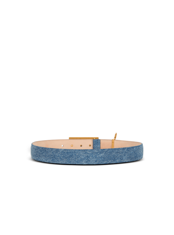 Balmain Paris Ceinture En Denim Avec épingle à Nourrice Bleu - Femme