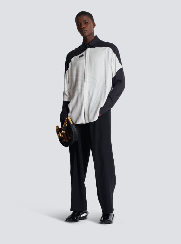 Balmain Paris Chemise Avec Imprimé T-shirt Noir - Homme