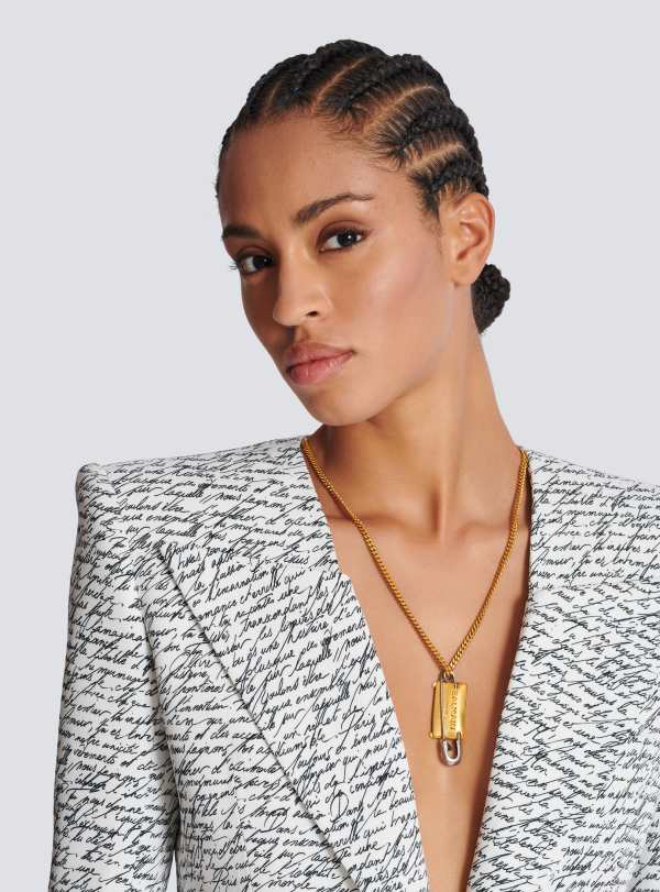 Balmain Paris Collier épingle à Nourrice En Laiton Or - Femme