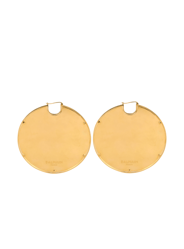 balmain paris Créoles en laiton gravé Balmain or - Femme