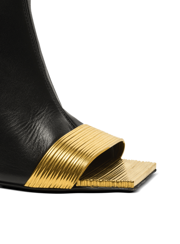 Balmain Paris Cuissardes Lipstick En Cuir D'agneau Noir - Femme