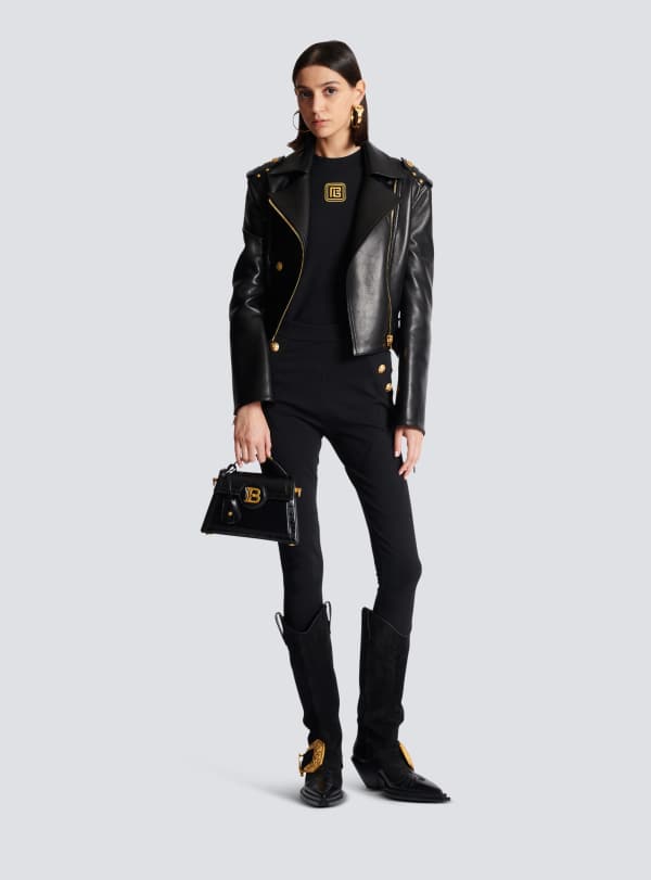 Balmain Paris Débardeur Avec Broderie Rétro PB Noir - Femme