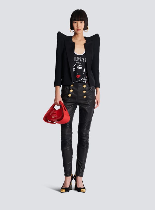 Balmain Paris Débardeur Fluide Floqué Balmain Beauty Noir - Femme