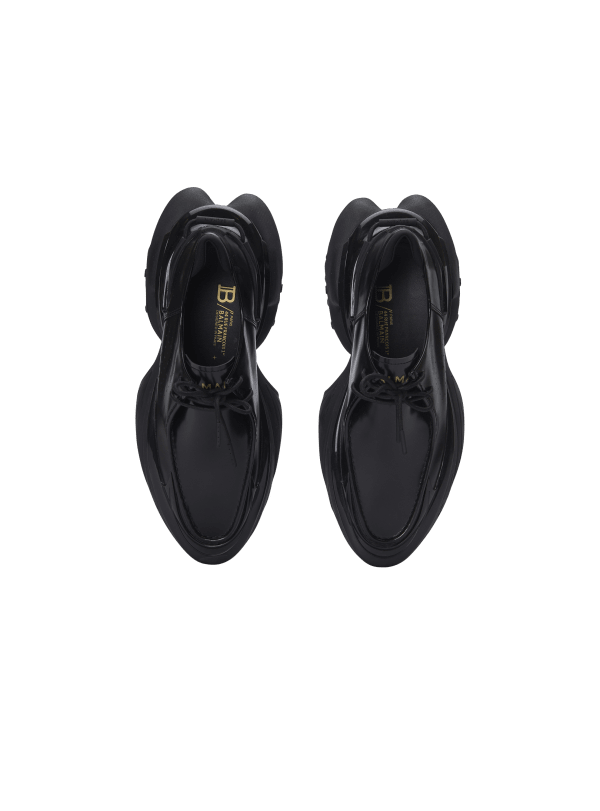 Balmain Paris Derbies Unicorn En Cuir Glacé Noir - Homme