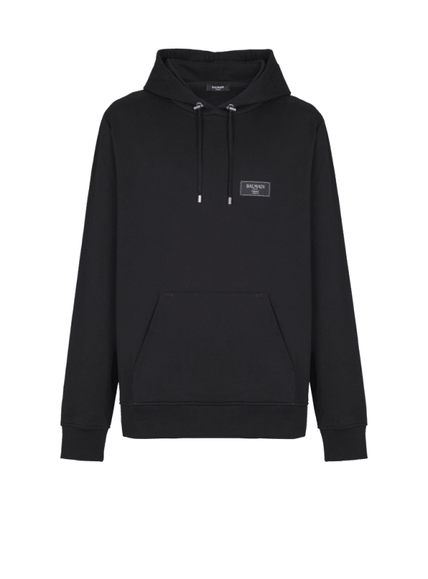 balmain paris Hoodie à étiquette Balmain Couture noir - Homme