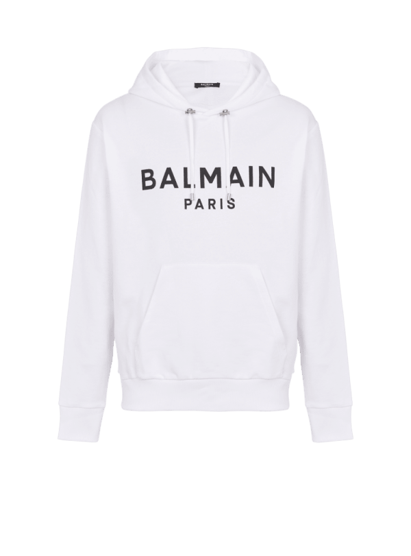 balmain paris Hoodie imprimé Balmain Paris blanc - Homme