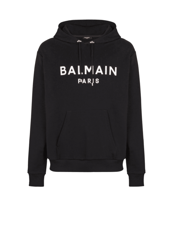 balmain paris Hoodie imprimé Balmain Paris noir - Homme