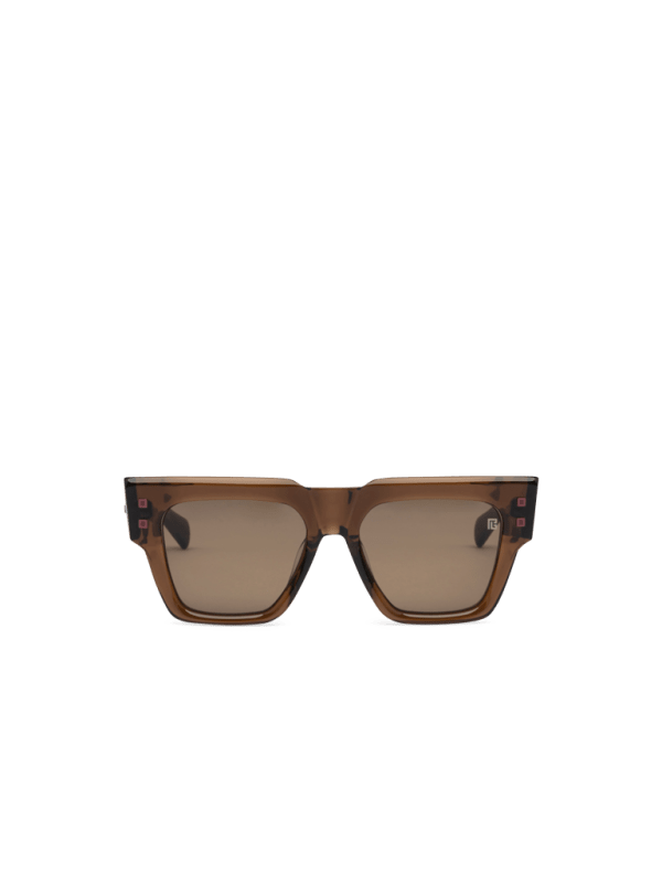 balmain paris Lunettes de soleil B-Army marron - Femme
