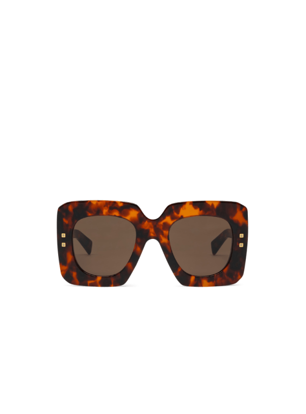 balmain paris Lunettes de soleil B-Bold marron - Femme