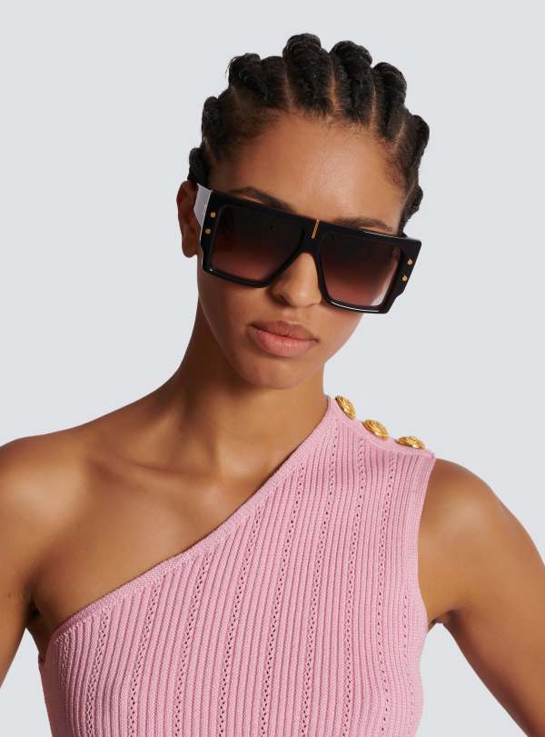 Balmain Paris Lunettes De Soleil B-Grand Marron - Femme