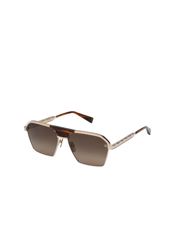 Balmain Paris Lunettes De Soleil Sergeant Marron - Femme