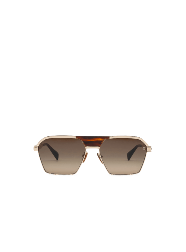 balmain paris Lunettes de soleil Sergeant marron - Femme
