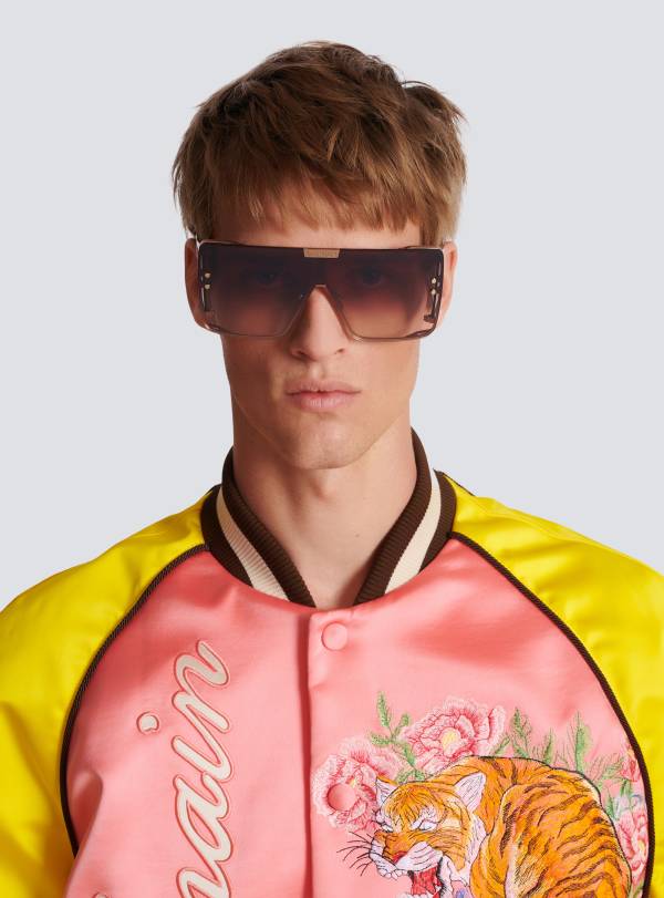 Balmain Paris Lunettes De Soleil Wonder Boy Marron - Femme